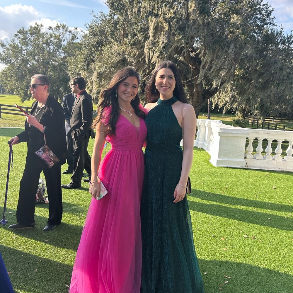 Betsy & Adam Pink Sleeveless Gown for Weddings